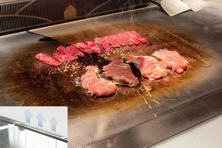 Teppanyaki Grill with Innovative Front and Rear Airflow System